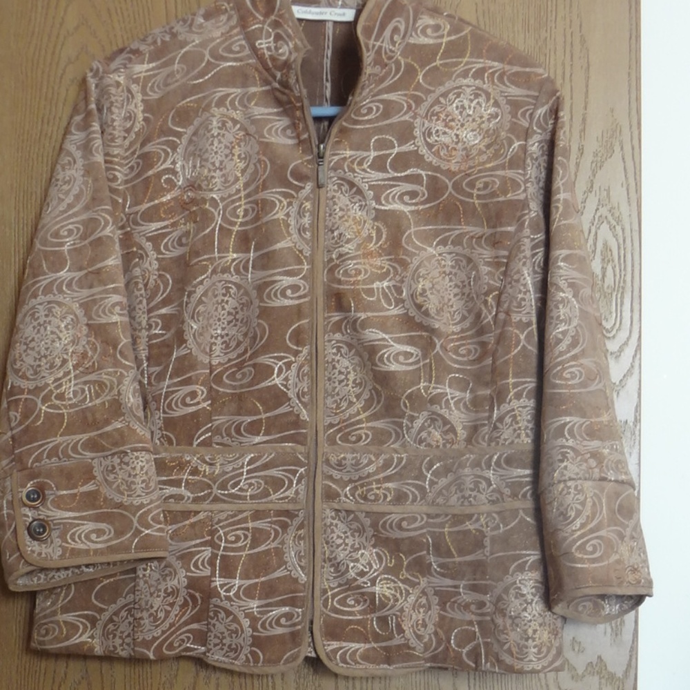 Coldwater Creek Brown design Jacket with Buttons